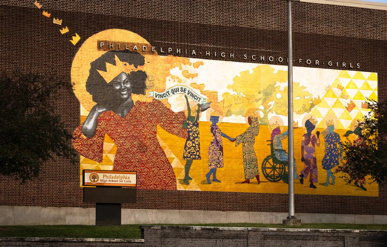 A mural at Philadelphia High School